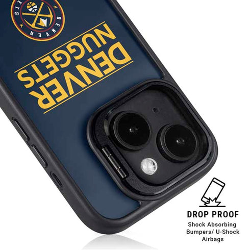 NBA Denver Nuggets Standard - Light Blue iPhone 15 Kickstand Case